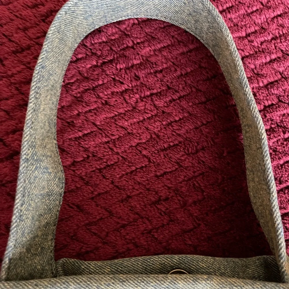 Lily Black Gold & Canvas Handbag - Picture 7 of 9